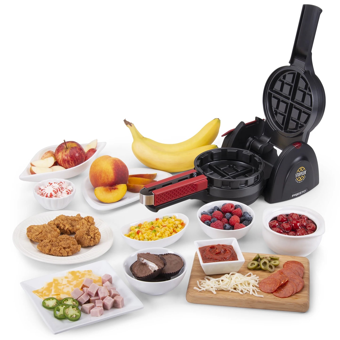 Stuffler Electric Stuffed Waffle Maker – Make Sweet or Savory Stuffed Waffles at Home (Model 03512)