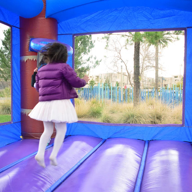 Enchanted Forest Commercial Grade Bounce House Water Slide (With Blower and Pool)