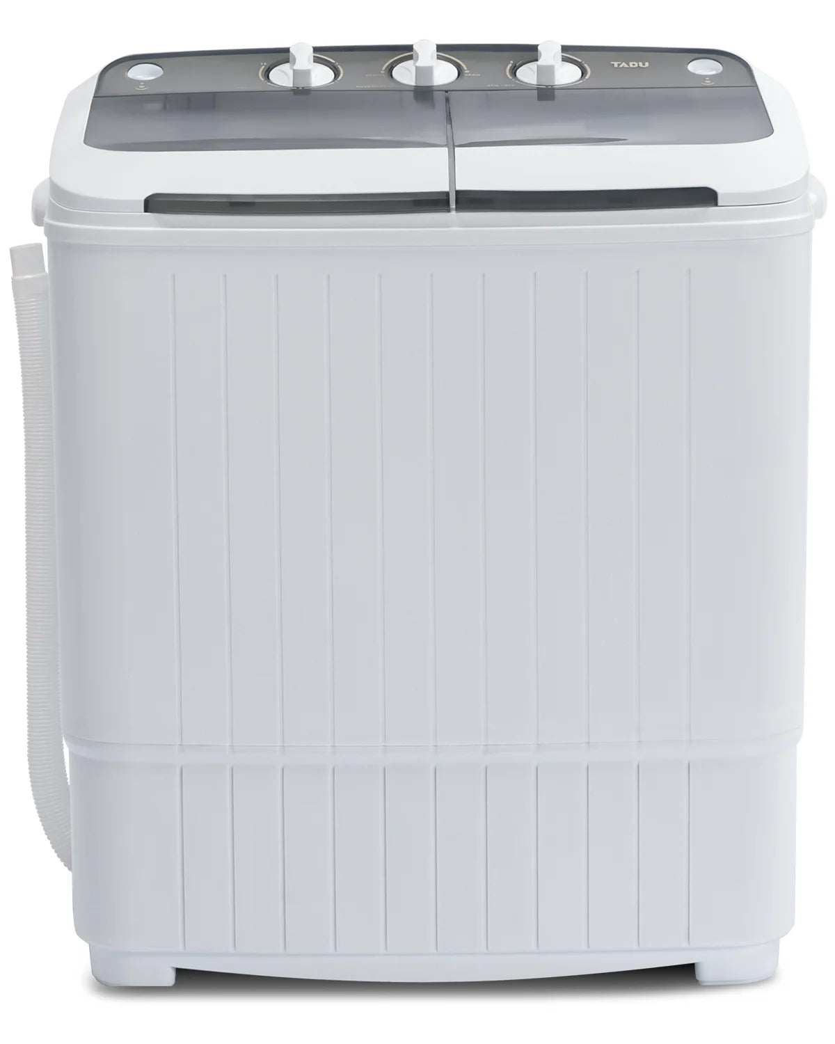 16.5Lbs Portable Twin Tub Washing Machine – Electric Semi-Automatic Washer & Spin Dryer Combo (Gray)