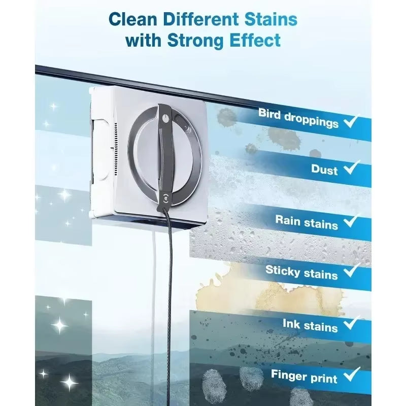 Portable Window Cleaning Robot with Three-Nozzle Wide-Angle Spray Technology for Smart Cleaning