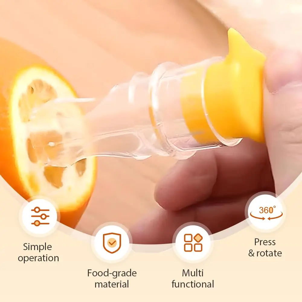 Screw-Top Manual Lemon Juicer with Built-In Filter & Spout – Easy Citrus Squeezer for Lemons, Oranges, Cocktails & Drinks
