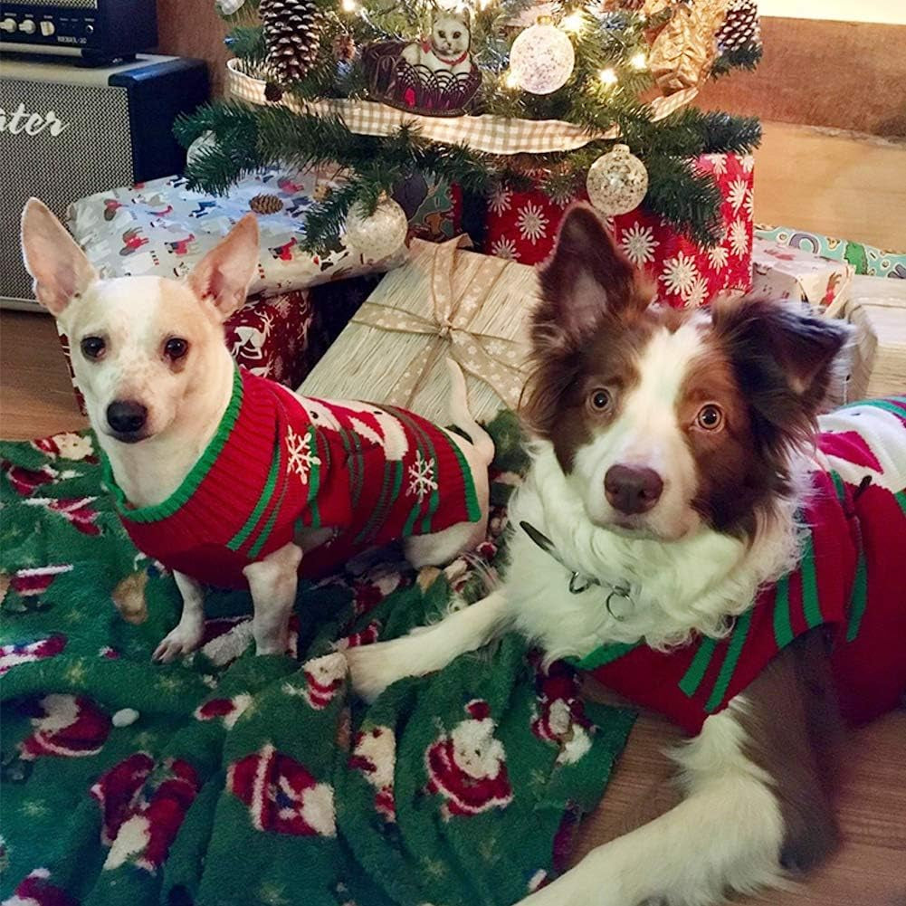 Dog Snow Sweaters Thick Snowman Sweaters Xmas Dog Holiday Sweaters New Year Christmas Sweater Pet Clothes for Small Dog and Cat(Thick Snowman, XL)