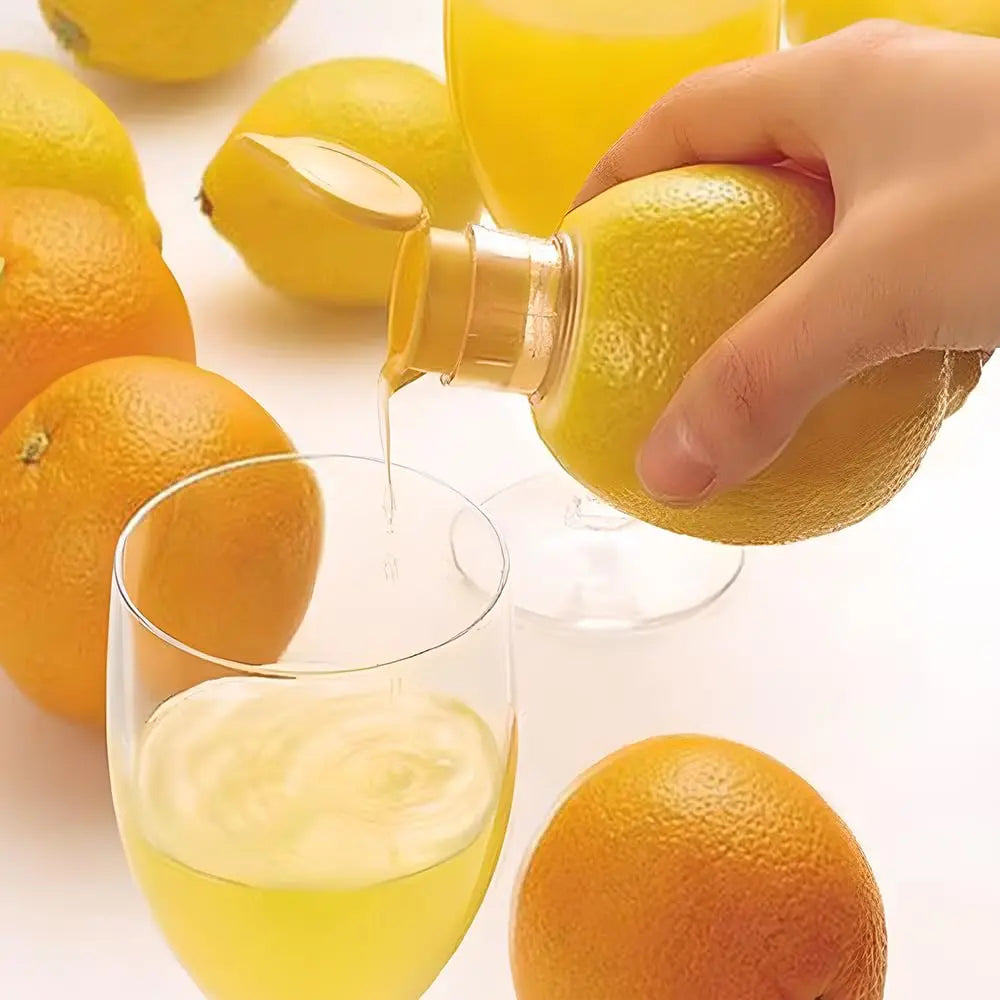 Screw-Top Manual Lemon Juicer with Built-In Filter & Spout – Easy Citrus Squeezer for Lemons, Oranges, Cocktails & Drinks