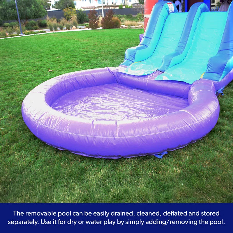 Enchanted Forest Commercial Grade Bounce House Water Slide (With Blower and Pool)