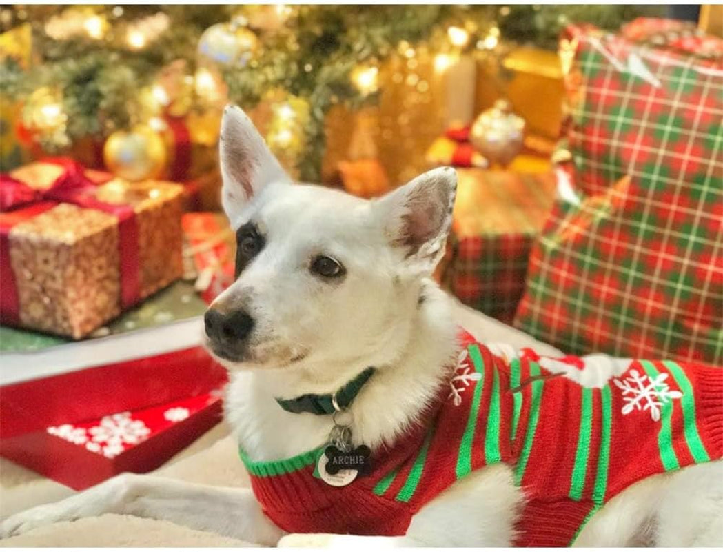 Dog Snow Sweaters Thick Snowman Sweaters Xmas Dog Holiday Sweaters New Year Christmas Sweater Pet Clothes for Small Dog and Cat(Thick Snowman, XL)