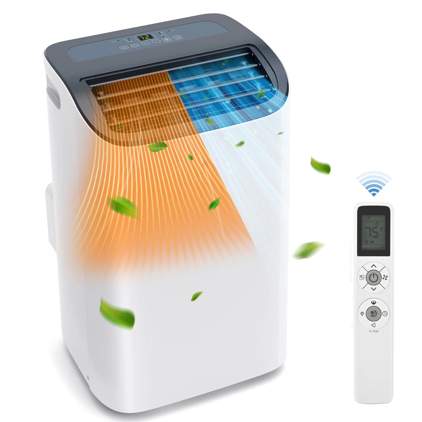 Portable Air Conditioner 8000/14000 BTU Quiet Multifunctional Floor AC Unit with Dehumidifier Cool DRY HEAT Fan Mode
