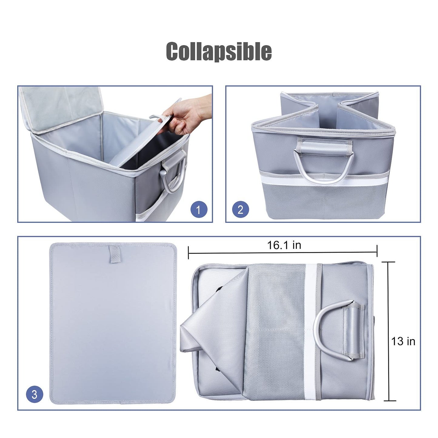 Fireproof File Cabinet with Lock – Collapsible Fireproof Document Organizer for Home & Office