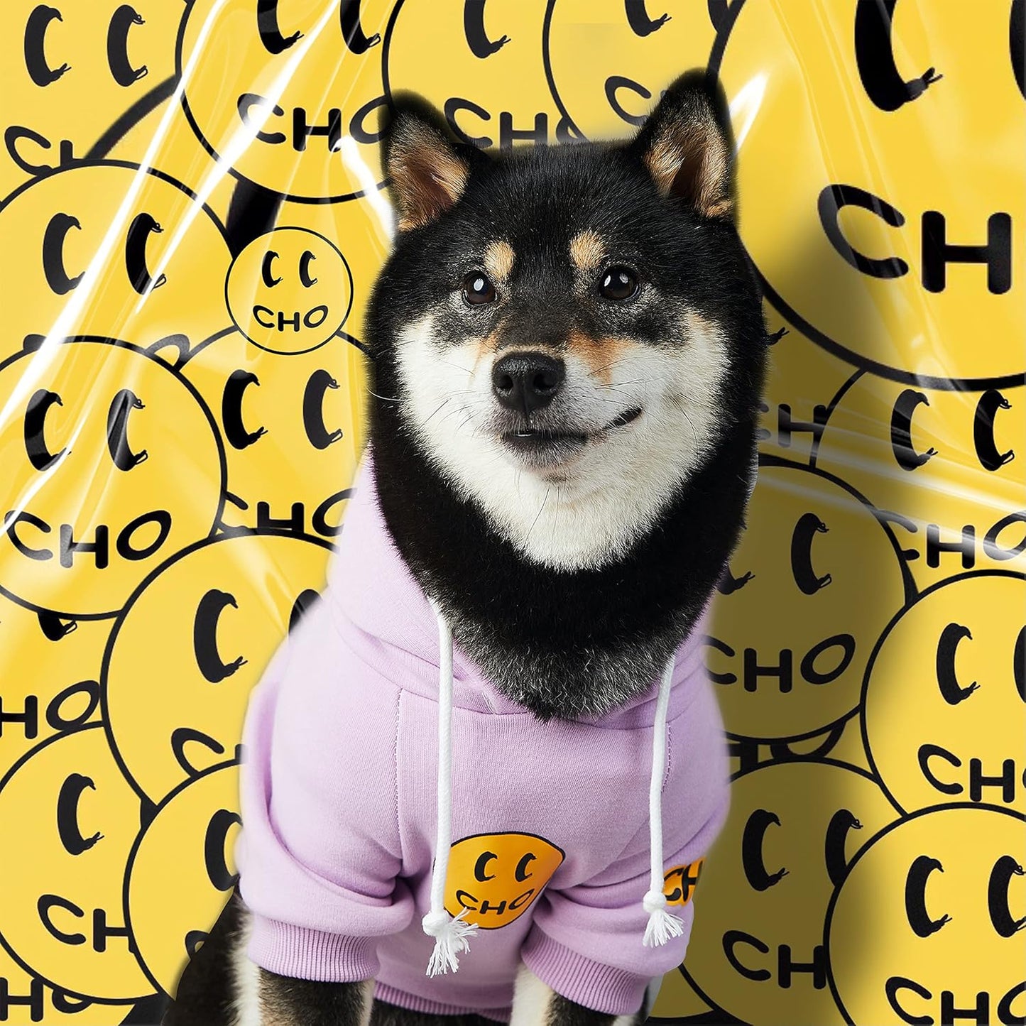 Smiley Dog Hoodie Stylish Dog Clothes Smiley Face Sweater Cotton Sweatshirt Fashion Outfit for Dogs Cats Puppy Small Medium Large (M, Purple)
