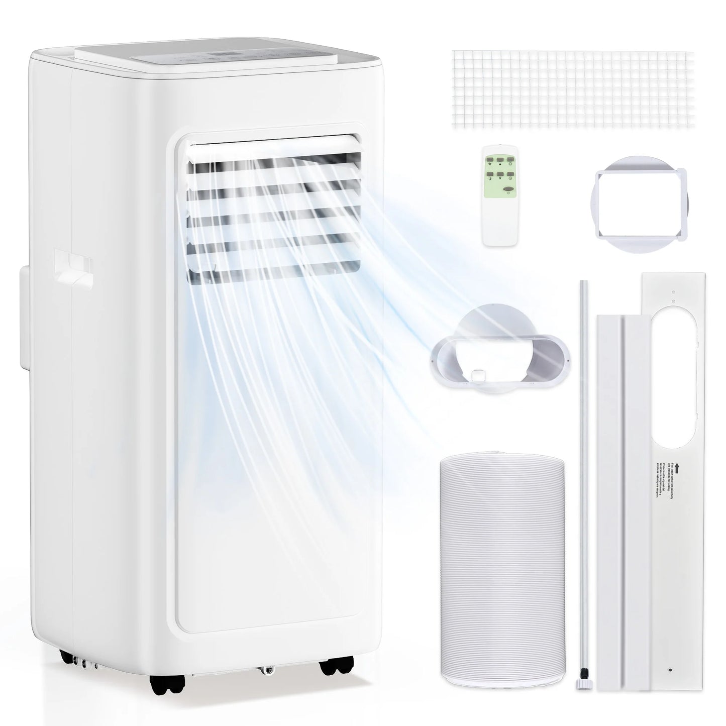 Portable Air Conditioner 8000/14000 BTU Quiet Multifunctional Floor AC Unit with Dehumidifier Cool DRY HEAT Fan Mode