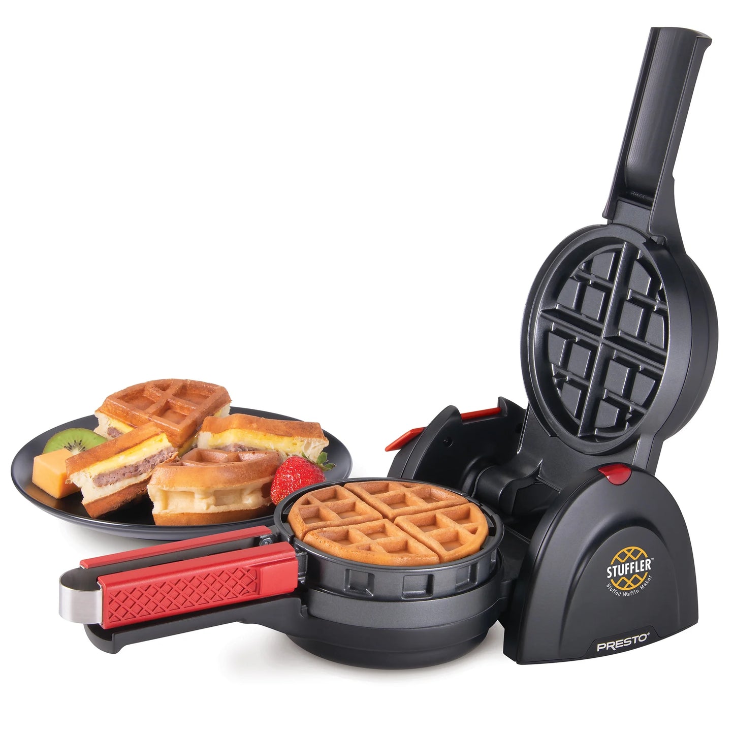 Stuffler Electric Stuffed Waffle Maker – Make Sweet or Savory Stuffed Waffles at Home (Model 03512)