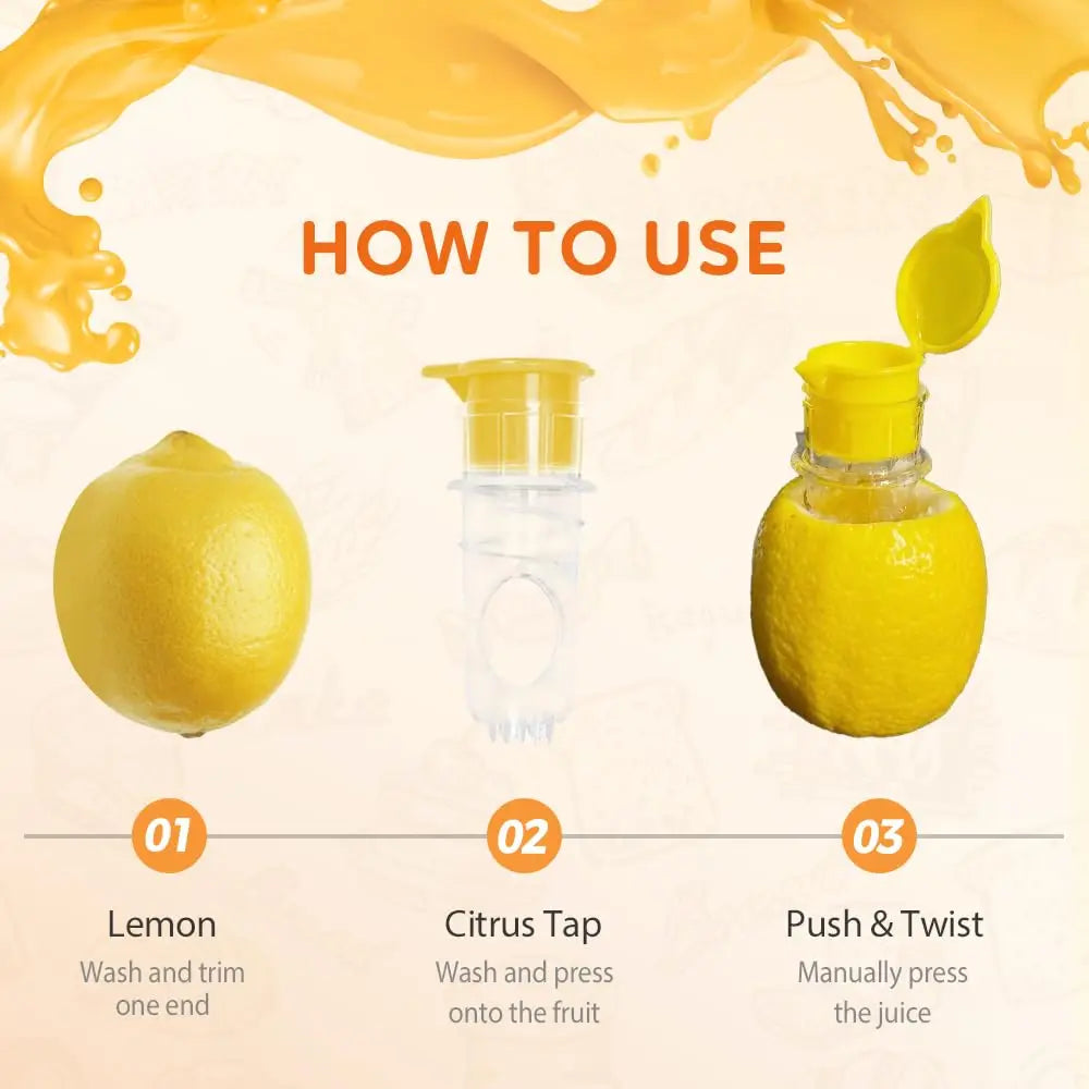 Screw-Top Manual Lemon Juicer with Built-In Filter & Spout – Easy Citrus Squeezer for Lemons, Oranges, Cocktails & Drinks