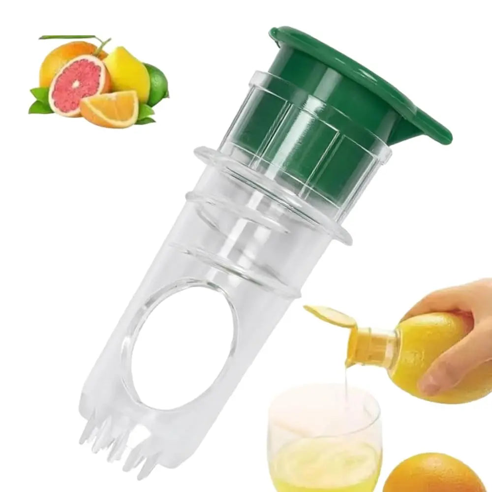 Screw-Top Manual Lemon Juicer with Built-In Filter & Spout – Easy Citrus Squeezer for Lemons, Oranges, Cocktails & Drinks