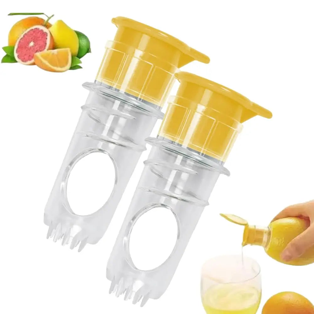 Screw-Top Manual Lemon Juicer with Built-In Filter & Spout – Easy Citrus Squeezer for Lemons, Oranges, Cocktails & Drinks