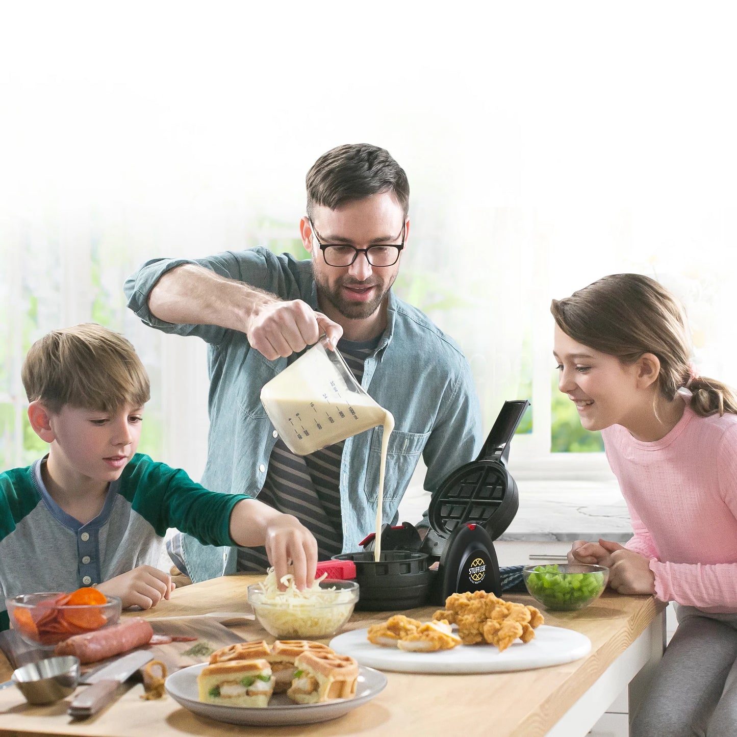 Stuffler Electric Stuffed Waffle Maker – Make Sweet or Savory Stuffed Waffles at Home (Model 03512)