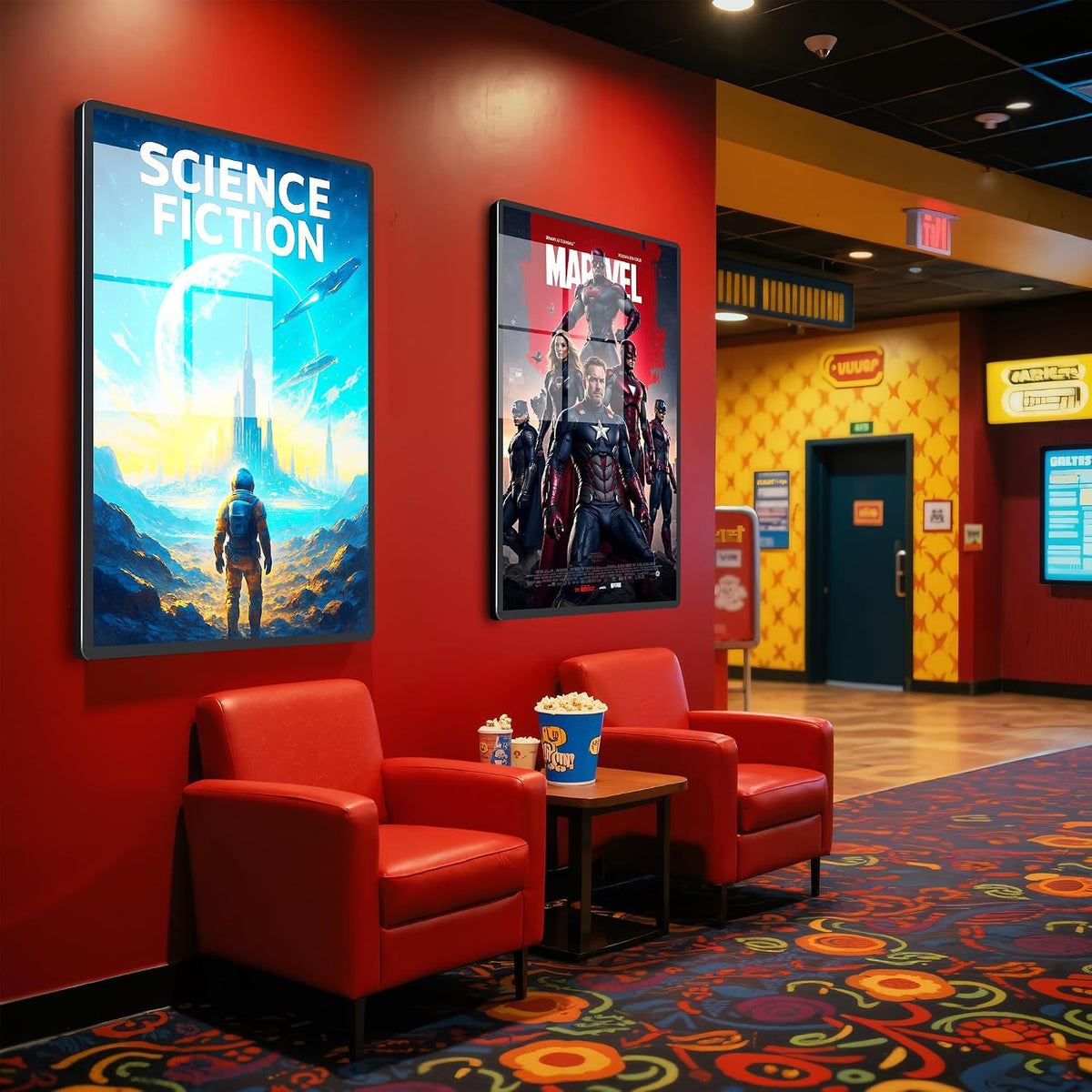 LED Light Box Frame | 27X40 Cinema Light Box for Posters & Wall Art | Lighted Digital Signage Display & Advertising Sign