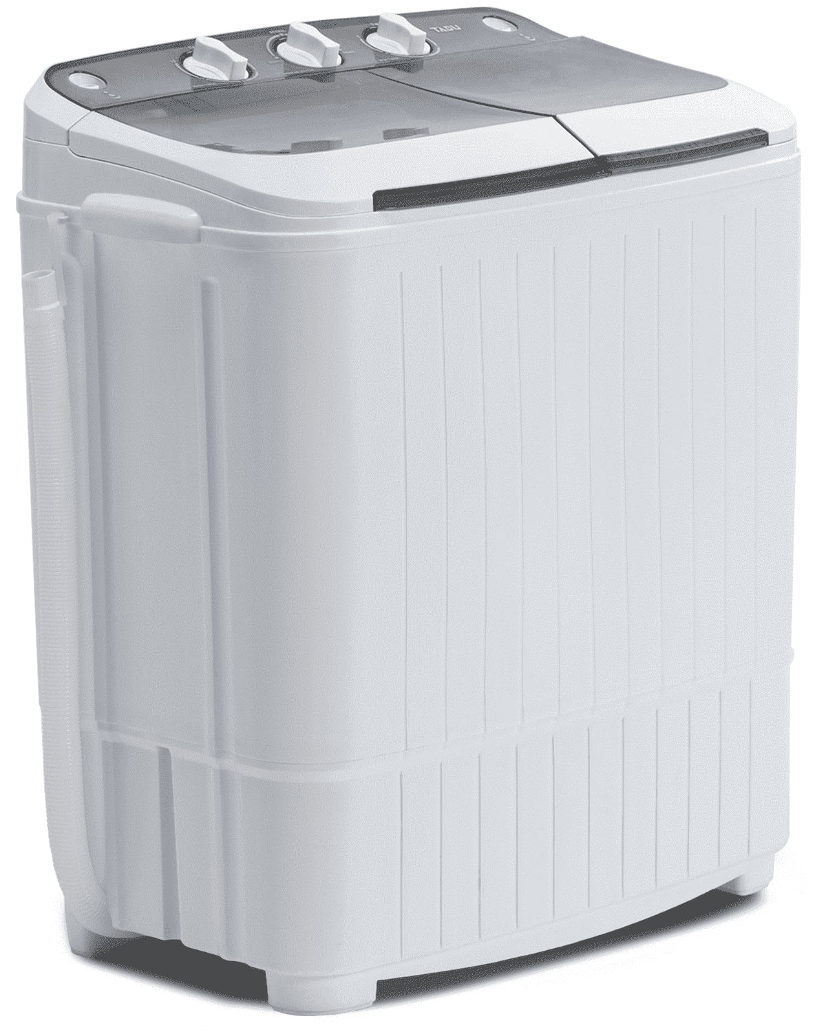 16.5Lbs Portable Twin Tub Washing Machine – Electric Semi-Automatic Washer & Spin Dryer Combo (Gray)