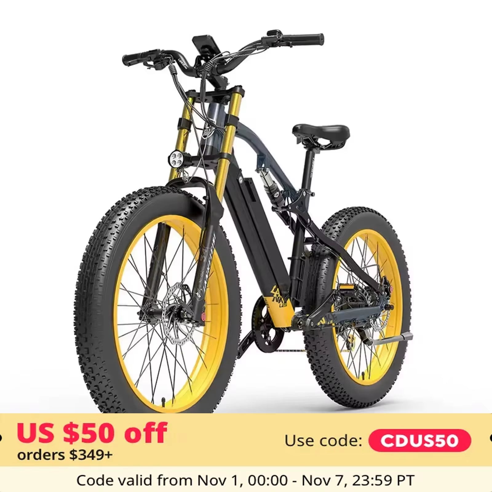 US Stock LANKELEISI RV700 Electric Hybrid Cruiser E Bike Bicycle 1000W Motor 48V 16AH Mountain Beach City Road Ebike