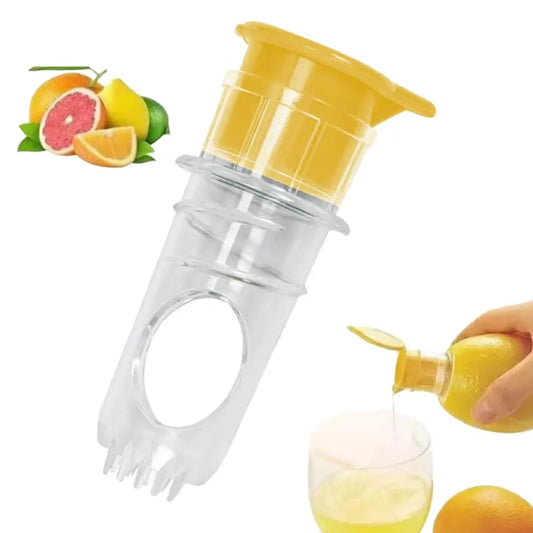 Screw-Top Manual Lemon Juicer with Built-In Filter & Spout – Easy Citrus Squeezer for Lemons, Oranges, Cocktails & Drinks