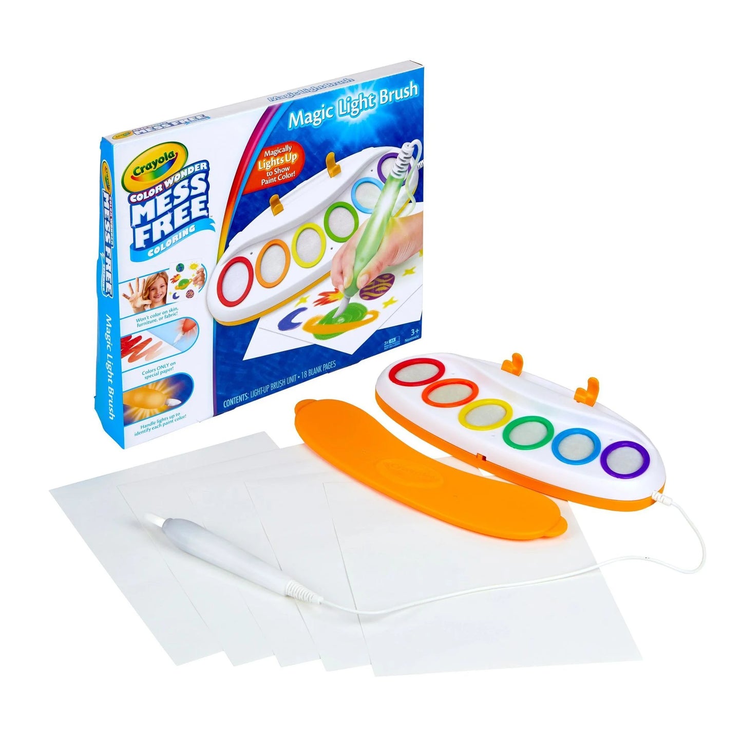 Color Wonder Magic Light Brush, Mess Free Kids Painting Set, Preschool Supplies, Toddler Activities, Educational Toys, Gifts for Ages 3 & Up