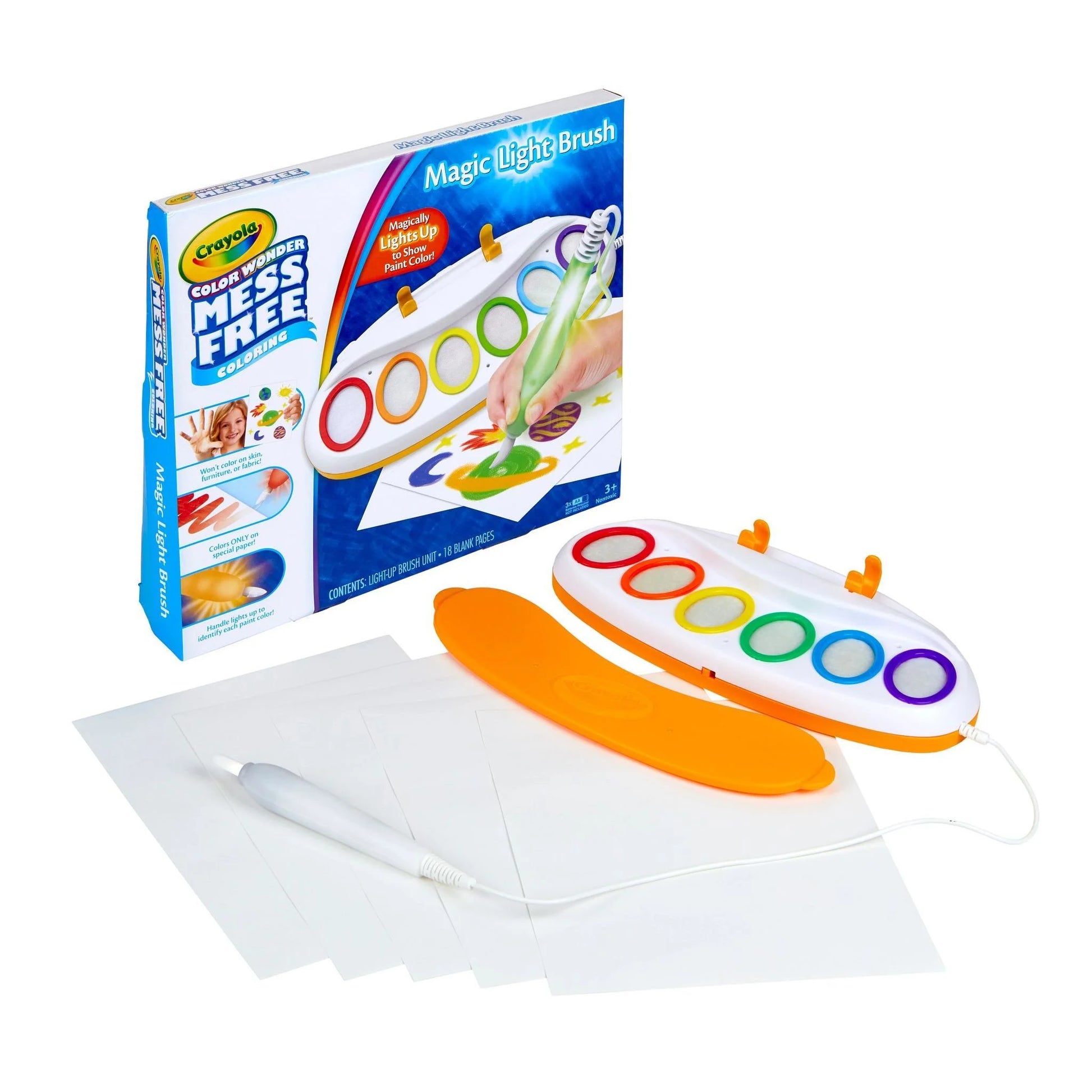 Color Wonder Magic Light Brush, Mess Free Kids Painting Set, Preschool Supplies, Toddler Activities, Educational Toys, Gifts for Ages 3 & Up
