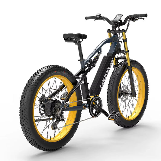 US Stock LANKELEISI RV700 Electric Hybrid Cruiser E Bike Bicycle 1000W Motor 48V 16AH Mountain Beach City Road Ebike