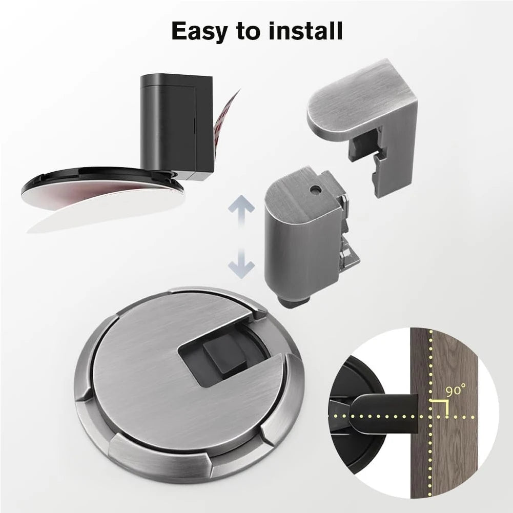 Mechanical No Drilling Door Stopper Keep Door Open Magnetic Door Stopper Heavy Duty No Drill Door Stopper for Office Home Garage