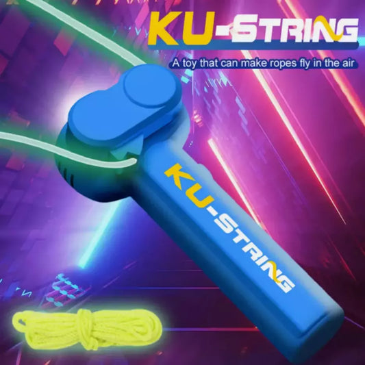 Lasso String Shooter Loop Toy Handheld Zip Rope Launcher Propeller Toy US**