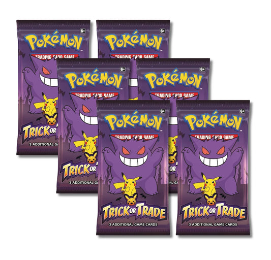 2023 Trick or Trade Gengar & Pikachu | 6 Mini Booster Packs