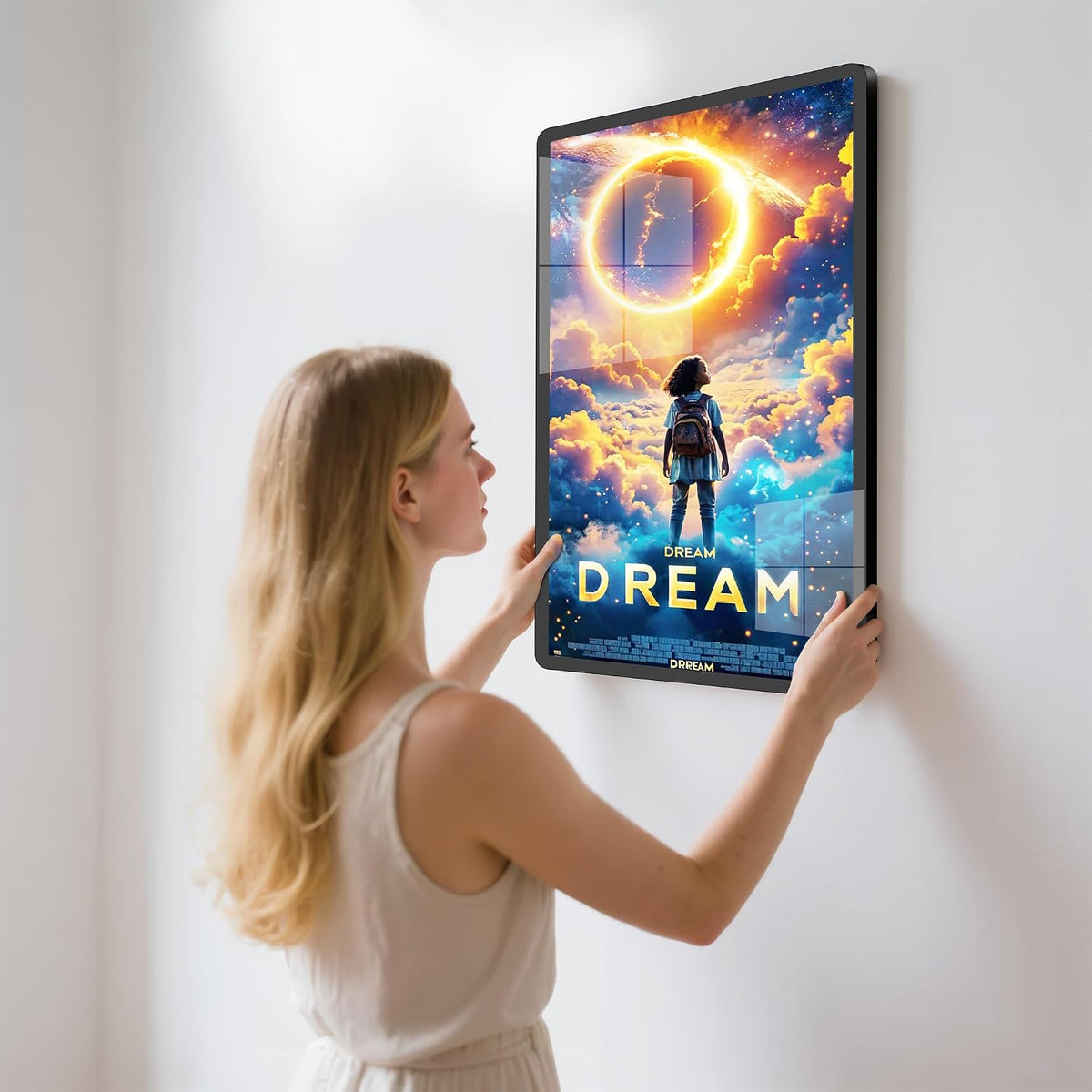 LED Light Box Frame | 27X40 Cinema Light Box for Posters & Wall Art | Lighted Digital Signage Display & Advertising Sign