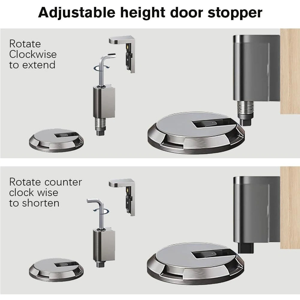 Mechanical No Drilling Door Stopper Keep Door Open Magnetic Door Stopper Heavy Duty No Drill Door Stopper for Office Home Garage