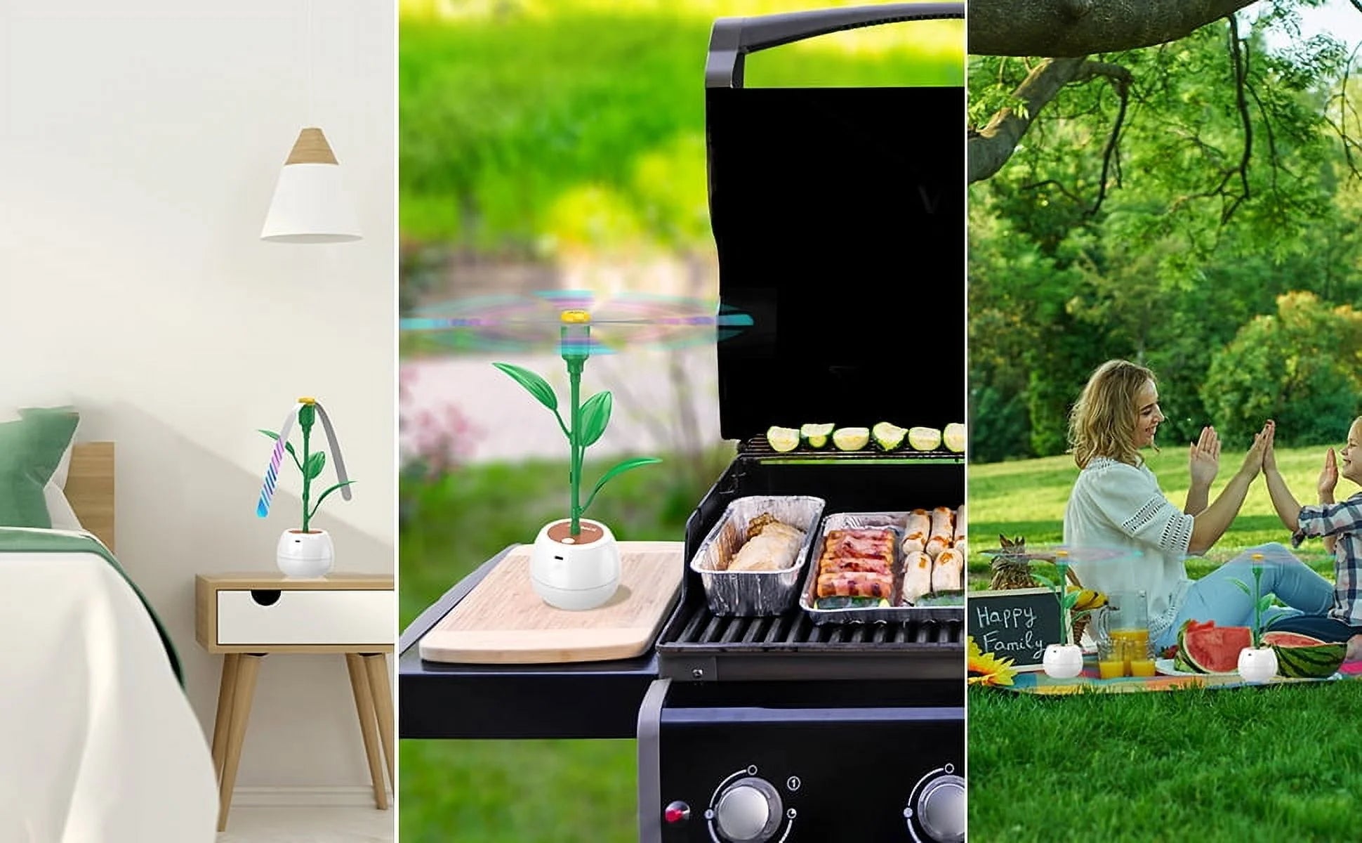 4Pc-Fly Fan for Table,Food Fan for Indoor Outside,Portable Outdoor Picnic Fan,Batteries Powered Table Fly Fan for Restaurant, Party, Home,Outdoor Dinner