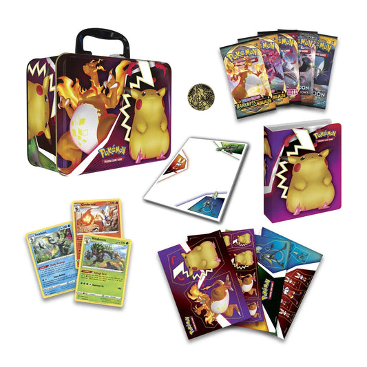 2020 Collectors Chest Tin Box Vivid Voltage Charizard Pikachu Sealed NEW