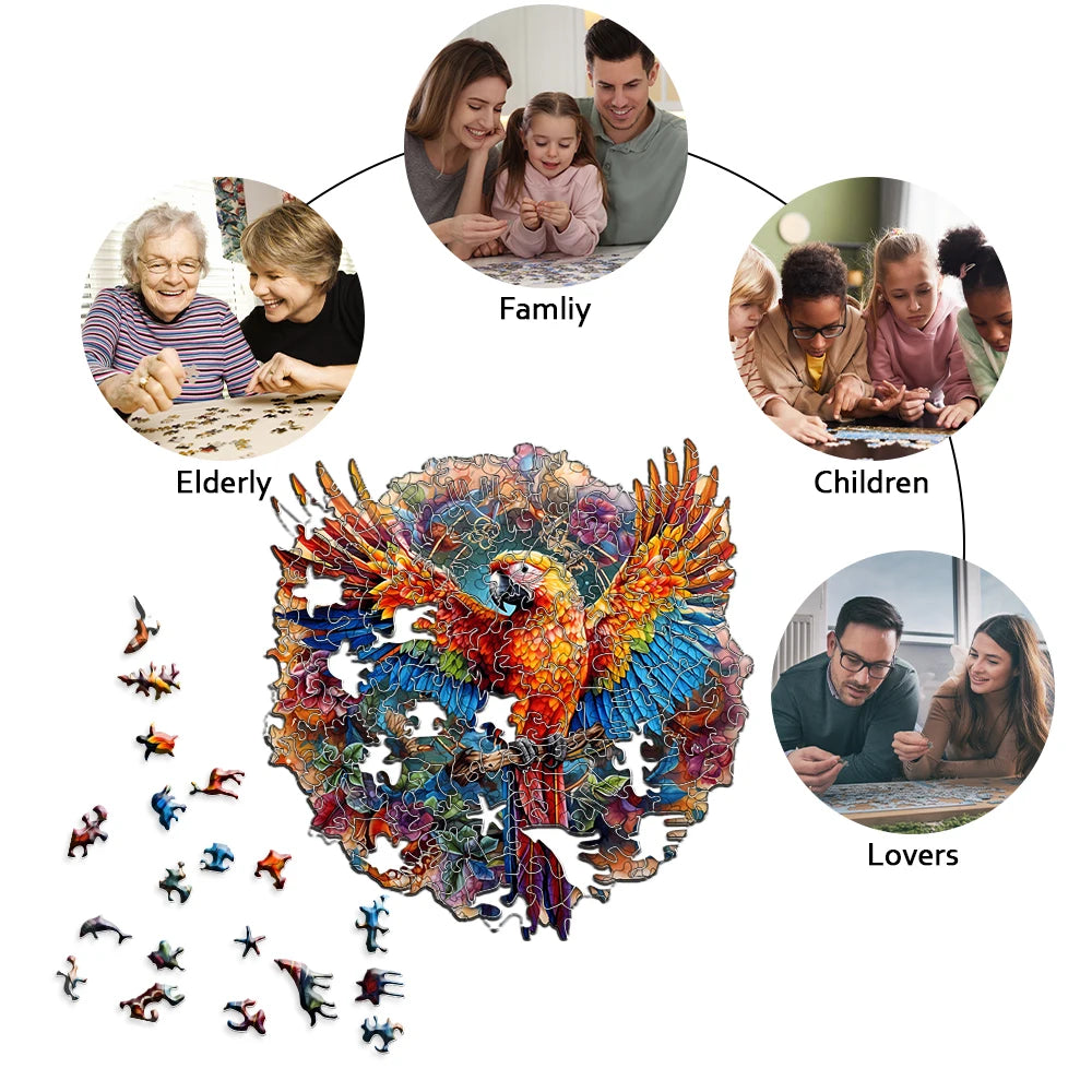 Beautiful Hummingbird Wooden Puzzle - Perfect Home Decoration and Holiday Gift Creative Puzzle for Adults and Children'S Puzzle