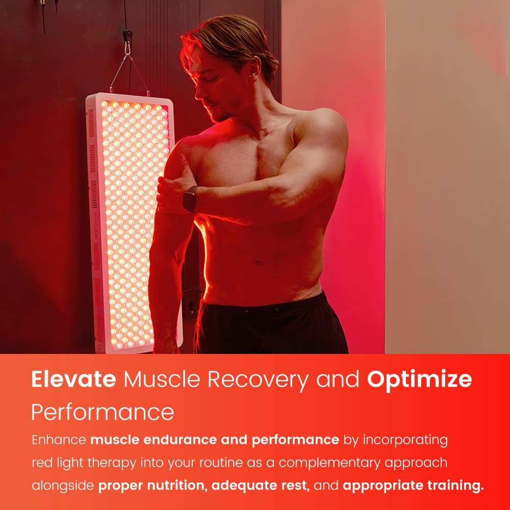 Red Light Therapy Device, 4 Wavelengths Full Body Infrared Red Light Therapy, Elite Grade Dual Chip 300 Leds, High Power Panel for Pain Relief, Muscle, Skin, Energy. 500W. Modular Design.