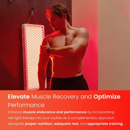 Red Light Therapy Device, 4 Wavelengths Full Body Infrared Red Light Therapy, Elite Grade Dual Chip 300 Leds, High Power Panel for Pain Relief, Muscle, Skin, Energy. 500W. Modular Design.