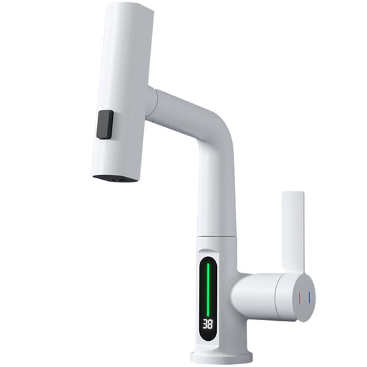 Modern Digital Bathroom Sink Faucet Single Handle Pull-Up Vanity Sink Faucet,...