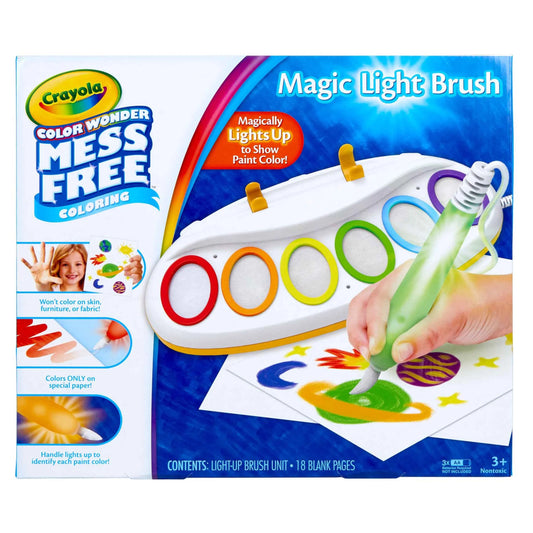 Color Wonder Magic Light Brush, Mess Free Kids Painting Set, Preschool Supplies, Toddler Activities, Educational Toys, Gifts for Ages 3 & Up