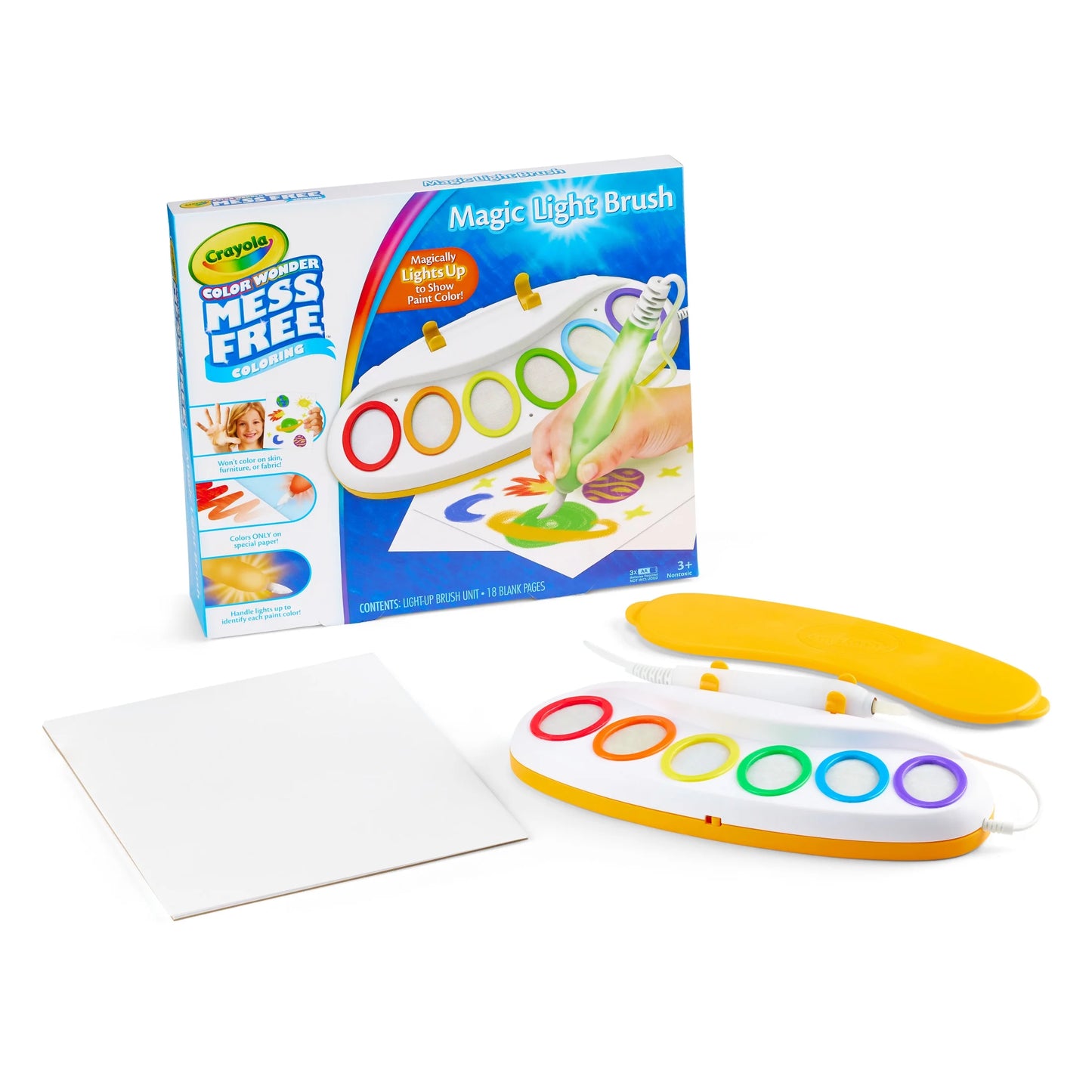 Color Wonder Magic Light Brush, Mess Free Kids Painting Set, Preschool Supplies, Toddler Activities, Educational Toys, Gifts for Ages 3 & Up