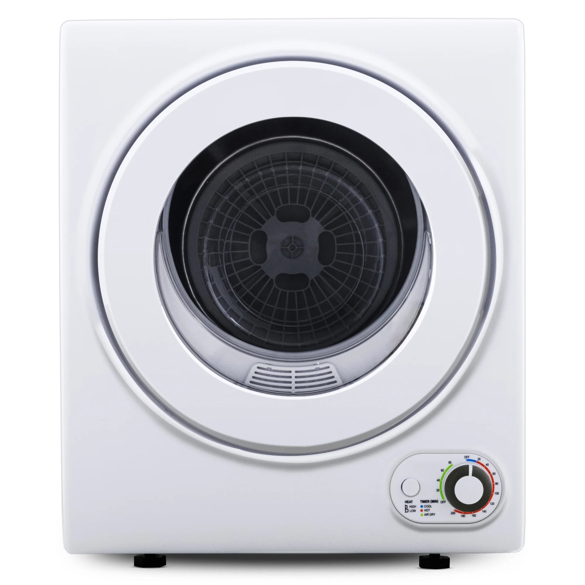 1.5 Cu.Ft Portable Clothes Dryer 850W Front Load with 200 Minute Timer for Apartment Home DOE Certified, White