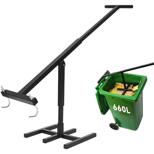 Manual Trash Compactor, Waste Recycling Hand Tool, Touchless Trash Bin Compactor for 120-660L Wheelie Bins, for Home, Kitchen, Restaurant