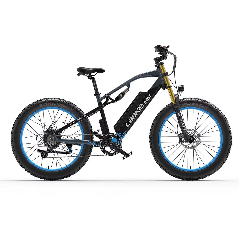 US Stock LANKELEISI RV700 Electric Hybrid Cruiser E Bike Bicycle 1000W Motor 48V 16AH Mountain Beach City Road Ebike