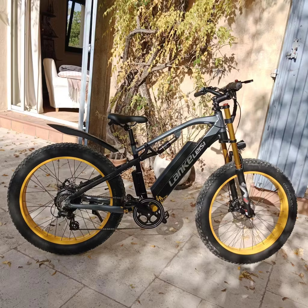 US Stock LANKELEISI RV700 Electric Hybrid Cruiser E Bike Bicycle 1000W Motor 48V 16AH Mountain Beach City Road Ebike