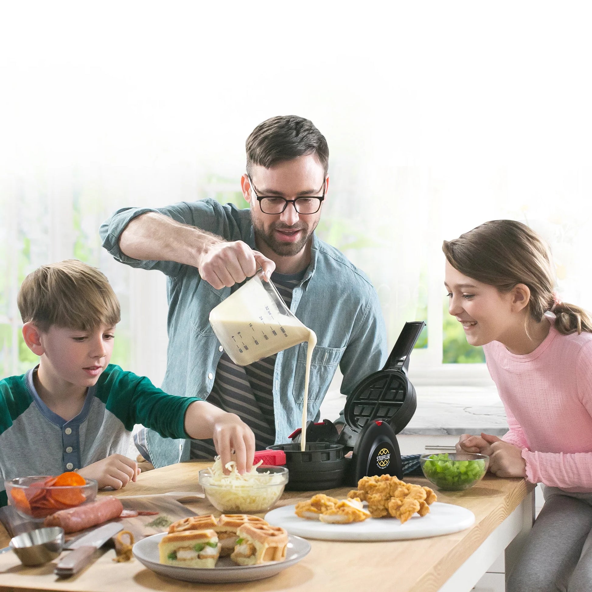 Stuffler Electric Stuffed Waffle Maker – Make Sweet or Savory Stuffed Waffles at Home (Model 03512)